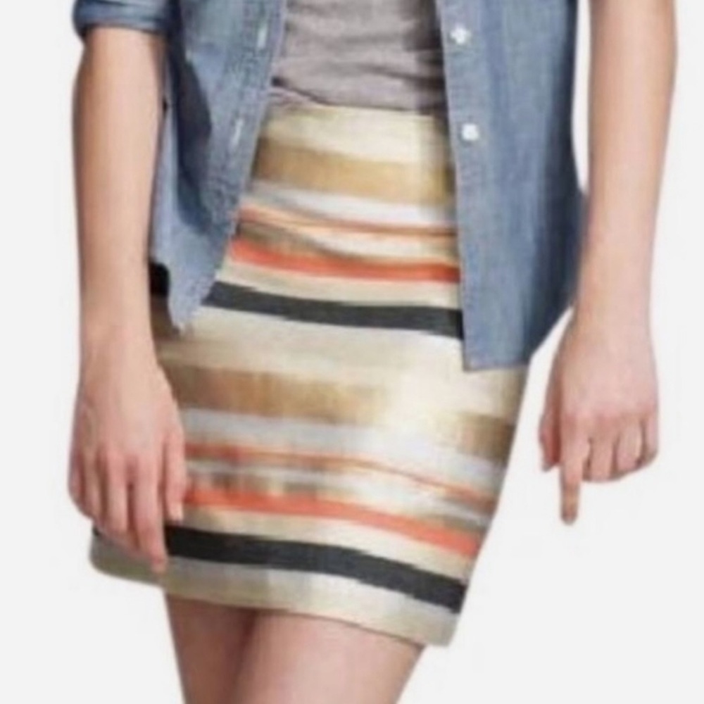 J. Crew Glitter Striped Mini Skirt Size 4